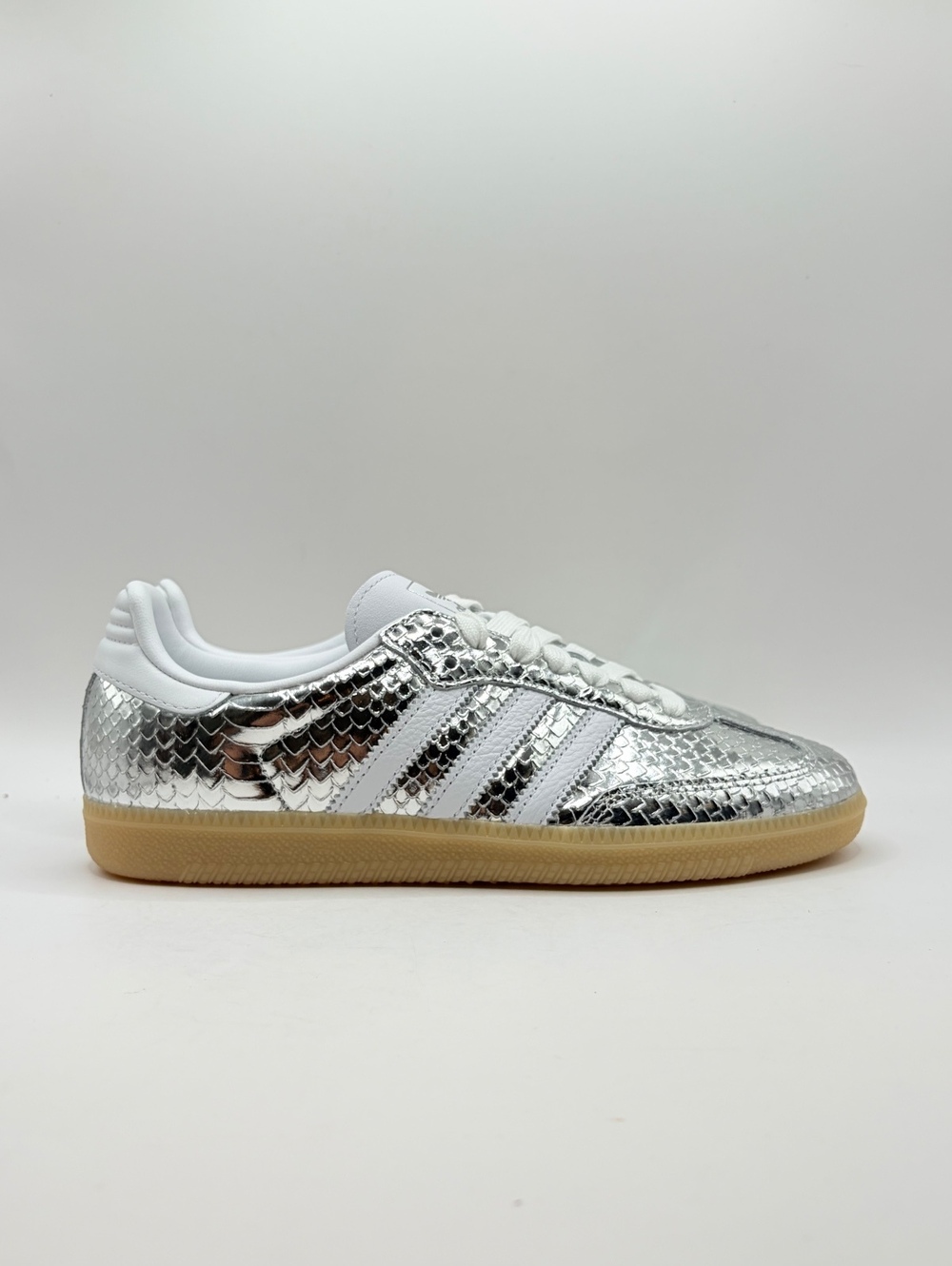 Adidas Samba OG W Silver Metallic White Gum Women’s Size 7
